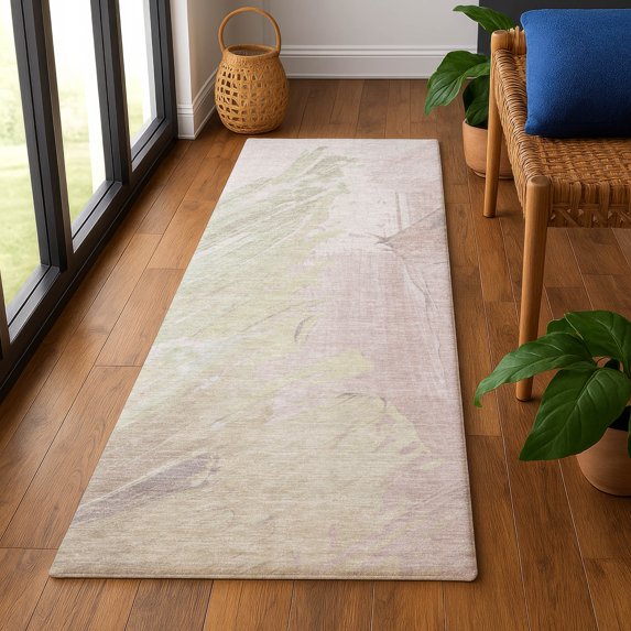 Addison Rugs Mayfield Premium Machine Washable Transitional Abstract Pink Runner Rug, 2'3" x 7'6"