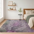 thumbnail image 1 of Addison Rugs Mayfield Premium Machine Washable Transitional Abstract Plum Rectangle Rug, 5' x 7'6", 1 of 6
