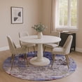 thumbnail image 1 of Addison Rugs Mayfield Premium Machine Washable Transitional Abstract Plum Round Rug, 8' x 8', 1 of 6
