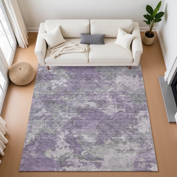 Addison Rugs Mayfield Premium Machine Washable Transitional Abstract Purple Rectangle Rug, 2'6" x 3'10"