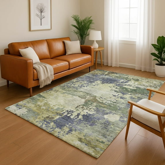 Addison Rugs Mayfield Premium Machine Washable Transitional Abstract Purple Rectangle Rug, 3' x 5'