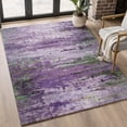 thumbnail image 1 of Addison Rugs Mayfield Premium Machine Washable Transitional Abstract Purple Rectangle Rug, 3' x 5', 1 of 6