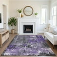 thumbnail image 1 of Addison Rugs Mayfield Premium Machine Washable Transitional Abstract Purple Rectangle Rug, 3' x 5', 1 of 7