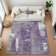 thumbnail image 1 of Addison Rugs Mayfield Premium Machine Washable Transitional Abstract Purple Rectangle Rug, 9' x 12', 1 of 7