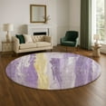 thumbnail image 1 of Addison Rugs Mayfield Premium Machine Washable Transitional Abstract Purple Round Rug, 8' x 8', 1 of 6