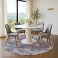thumbnail image 1 of Addison Rugs Mayfield Premium Machine Washable Transitional Abstract Purple Round Rug, 8' x 8', 1 of 6