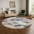 thumbnail image 1 of Addison Rugs Mayfield Premium Machine Washable Transitional Abstract Putty Round Rug, 8' x 8', 1 of 6