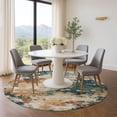 thumbnail image 1 of Addison Rugs Mayfield Premium Machine Washable Transitional Abstract Putty Round Rug, 8' x 8', 1 of 6