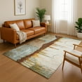 thumbnail image 1 of Addison Rugs Mayfield Premium Machine Washable Transitional Abstract Rust Rectangle Rug, 10' X 14' Machine Washable Transitional Abstract Rust Oversized Sherpa Throw Blanket, 1 of 6