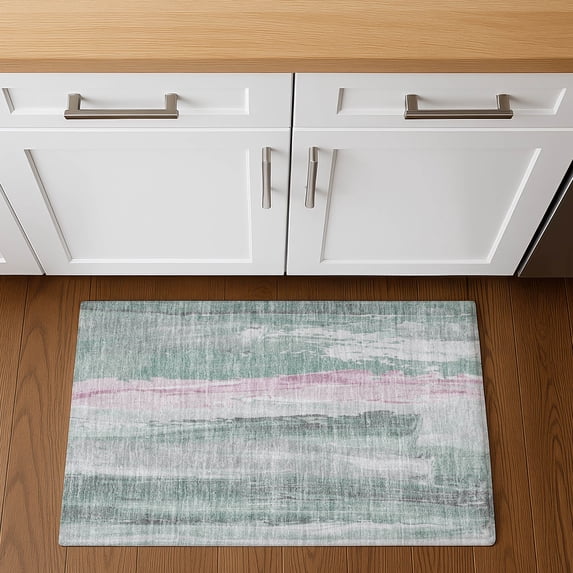 Addison Rugs Mayfield Premium Machine Washable Transitional Abstract Sage Rectangle Rug, 1'8" x 2'6"