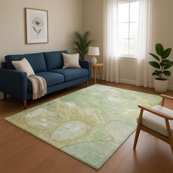 Addison Rugs Mayfield Premium Machine Washable Transitional Abstract Sage Rectangle Rug, 2'6" x 3'10"