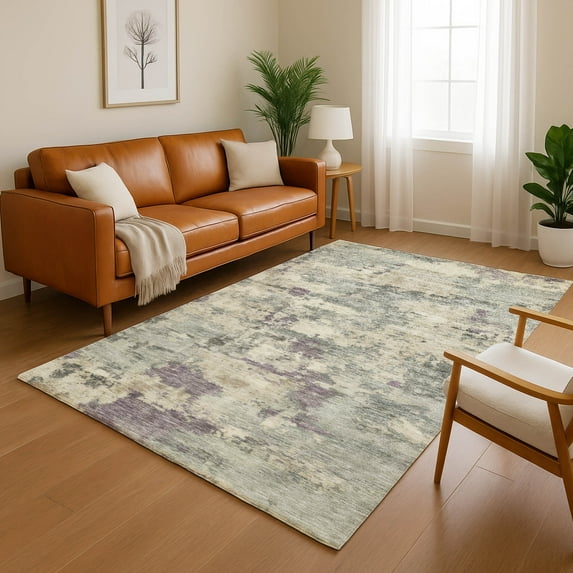 Addison Rugs Mayfield Premium Machine Washable Transitional Abstract Sage Rectangle Rug, 8' x 10'