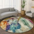 thumbnail image 1 of Addison Rugs Mayfield Premium Machine Washable Transitional Abstract Sage Round Rug, 8' x 8', 1 of 6