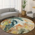 thumbnail image 1 of Addison Rugs Mayfield Premium Machine Washable Transitional Abstract Sage Round Rug, 8' x 8', 1 of 6