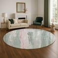 thumbnail image 1 of Addison Rugs Mayfield Premium Machine Washable Transitional Abstract Sage Round Rug, 8' x 8', 1 of 6