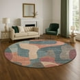thumbnail image 1 of Addison Rugs Mayfield Premium Machine Washable Transitional Abstract Sage Round Rug, 8' x 8', 1 of 6
