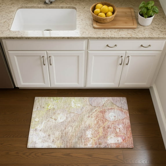 Addison Rugs Mayfield Premium Machine Washable Transitional Abstract Salmon Rectangle Rug, 1'8" x 2'6"