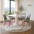 thumbnail image 1 of Addison Rugs Mayfield Premium Machine Washable Transitional Abstract Salmon Round Rug, 8' x 8', 1 of 6