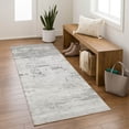 thumbnail image 1 of Addison Rugs Mayfield Premium Machine Washable Transitional Abstract Silver Runner Rug, 2'3" x 7'6", 1 of 6