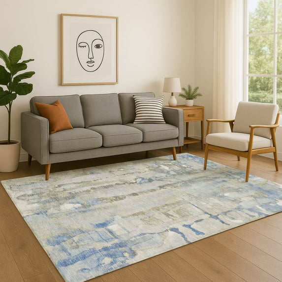 Addison Rugs Mayfield Premium Machine Washable Transitional Abstract Sky Rectangle Rug, 3' x 5'
