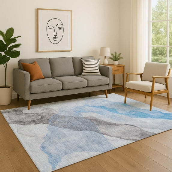 Addison Rugs Mayfield Premium Machine Washable Transitional Abstract Sky Rectangle Rug, 3' x 5'
