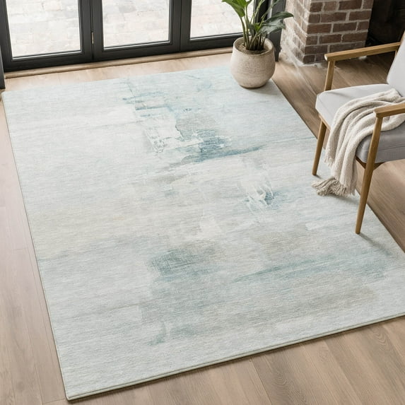 Addison Rugs Mayfield Premium Machine Washable Transitional Abstract Sky Rectangle Rug, 8' x 10'