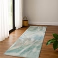 thumbnail image 1 of Addison Rugs Mayfield Premium Machine Washable Transitional Abstract Sky Runner Rug, 2'3" X 7'6" Machine Washable Transitional Abstract Sky Oversized Sherpa Throw Blanket, 1 of 6