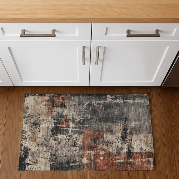 Addison Rugs Mayfield Premium Machine Washable Transitional Abstract Taupe Rectangle Rug, 1'8" x 2'6"