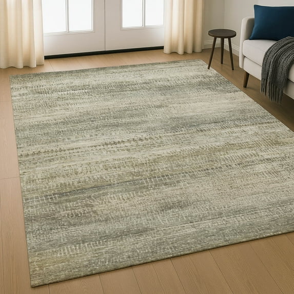 Addison Rugs Mayfield Premium Machine Washable Transitional Abstract Taupe Rectangle Rug, 10' x 14'
