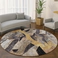 thumbnail image 1 of Addison Rugs Mayfield Premium Machine Washable Transitional Abstract Taupe Round Rug, 8' x 8', 1 of 6