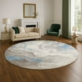 thumbnail image 1 of Addison Rugs Mayfield Premium Machine Washable Transitional Abstract Taupe Round Rug, 8' x 8', 1 of 6