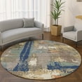 thumbnail image 1 of Addison Rugs Mayfield Premium Machine Washable Transitional Abstract Taupe Round Rug, 8' x 8', 1 of 6