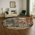 thumbnail image 1 of Addison Rugs Mayfield Premium Machine Washable Transitional Abstract Taupe Round Rug, 8' x 8', 1 of 6