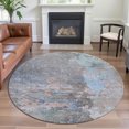 thumbnail image 1 of Addison Rugs Mayfield Premium Machine Washable Transitional Abstract Taupe Round Rug, 8' x 8', 1 of 5