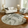 thumbnail image 1 of Addison Rugs Mayfield Premium Machine Washable Transitional Abstract Taupe Round Rug, 8' x 8', 1 of 6