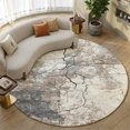 thumbnail image 1 of Addison Rugs Mayfield Premium Machine Washable Transitional Abstract Taupe Round Rug, 8' x 8', 1 of 8