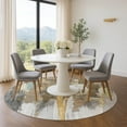 thumbnail image 1 of Addison Rugs Mayfield Premium Machine Washable Transitional Abstract Taupe Round Rug, 8' x 8', 1 of 6