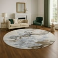 thumbnail image 1 of Addison Rugs Mayfield Premium Machine Washable Transitional Abstract Taupe Round Rug, 8' x 8', 1 of 6