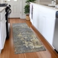 thumbnail image 1 of Addison Rugs Mayfield Premium Machine Washable Transitional Abstract Taupe Runner Rug, 2'3" X 7'6" Machine Washable Transitional Abstract Taupe Oversized Sherpa Throw Blanket, 1 of 6