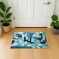 thumbnail image 1 of Addison Rugs Mayfield Premium Machine Washable Transitional Abstract Teal Rectangle Rug, 1'8" x 2'6", 1 of 6