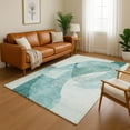 thumbnail image 1 of Addison Rugs Mayfield Premium Machine Washable Transitional Abstract Teal Rectangle Rug, 10' x 14', 1 of 6