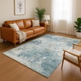 thumbnail image 1 of Addison Rugs Mayfield Premium Machine Washable Transitional Abstract Teal Rectangle Rug, 10' x 14', 1 of 6