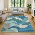 thumbnail image 1 of Addison Rugs Mayfield Premium Machine Washable Transitional Abstract Teal Rectangle Rug, 10' x 14', 1 of 6