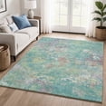 thumbnail image 1 of Addison Rugs Mayfield Premium Machine Washable Transitional Abstract Teal Rectangle Rug, 10' x 14', 1 of 6