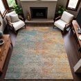 thumbnail image 1 of Addison Rugs Mayfield Premium Machine Washable Transitional Abstract Teal Rectangle Rug, 10' x 14', 1 of 6