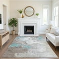 thumbnail image 1 of Addison Rugs Mayfield Premium Machine Washable Transitional Abstract Teal Rectangle Rug, 2'6" x 3'10", 1 of 7