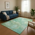 thumbnail image 1 of Addison Rugs Mayfield Premium Machine Washable Transitional Abstract Teal Rectangle Rug, 5' x 7'6", 1 of 7