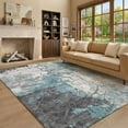 thumbnail image 1 of Addison Rugs Mayfield Premium Machine Washable Transitional Abstract Teal Rectangle Rug, 5' x 7'6", 1 of 8