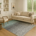 thumbnail image 1 of Addison Rugs Mayfield Premium Machine Washable Transitional Abstract Teal Rectangle Rug, 5' x 7'6", 1 of 7