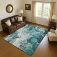 thumbnail image 1 of Addison Rugs Mayfield Premium Machine Washable Transitional Abstract Teal Rectangle Rug, 8' x 10', 1 of 7